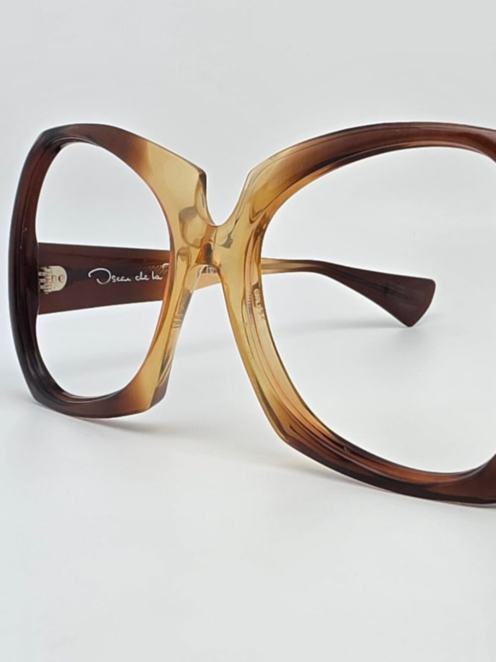American Optical AO for Oscar De La Renta VI 6 Brown Oversized Sunglasses Frame